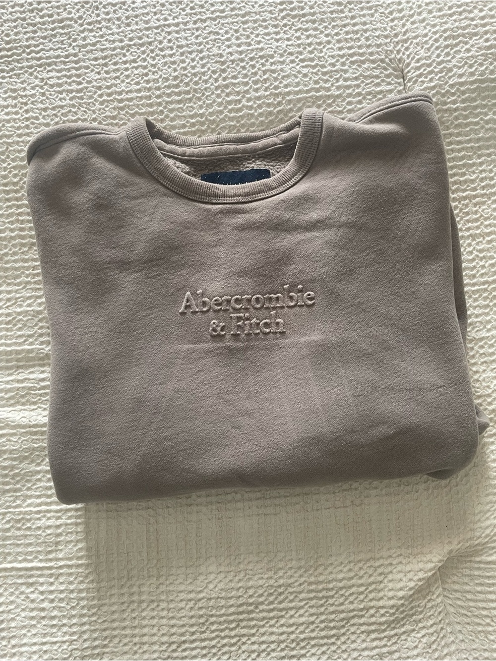 Abercrombie & Fitch Oversized Crewneck Sweatshirt - Taupe
